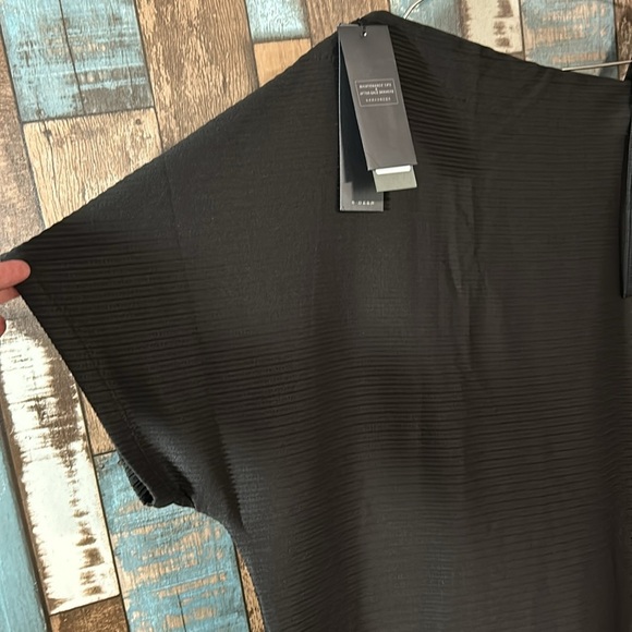 S. Deer large black one shoulder button strap fancy stretchy dress - Picture 4 of 16